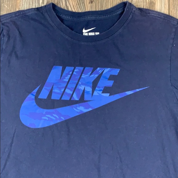 Nike Athletic Cut Tee Men’s Sz Large Navy Blue - Picture 6 of 8